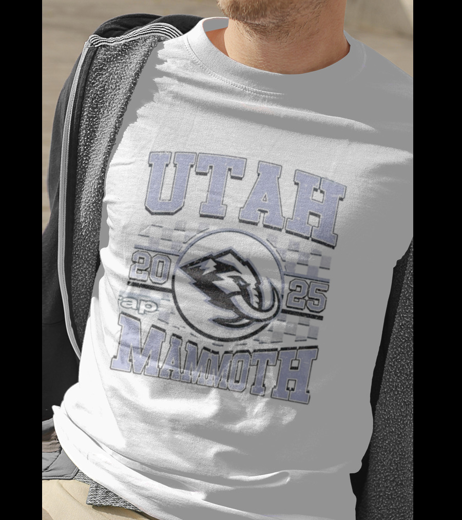Utah Mammoth 2025 NHL Hockey Team Concept Checkerboard Logo T-Shirt