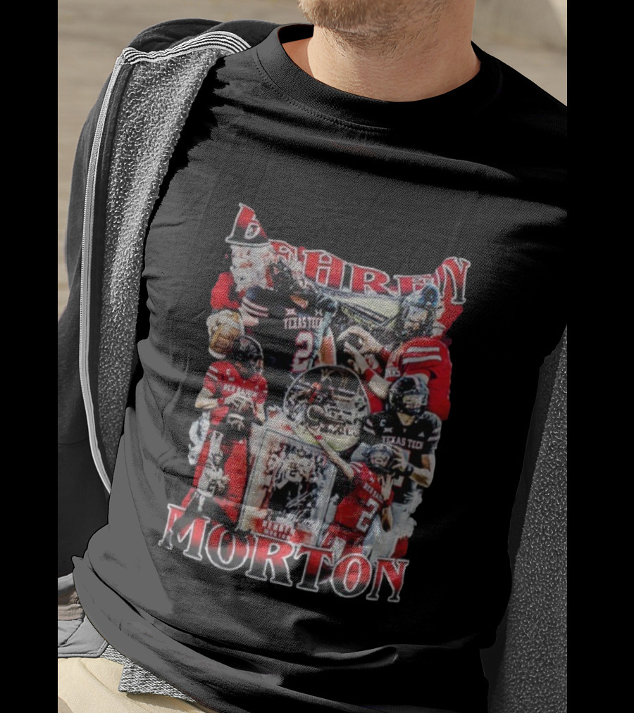 Behren Morton Texas Tech Red Raiders Football Player Collage T-Shirt