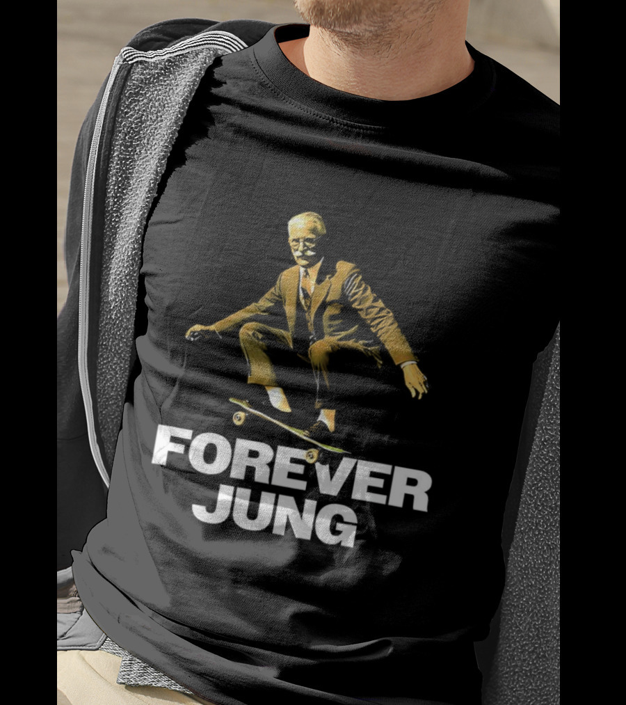 Forever Jung Skateboarding Carl Jung Psychoanalytic Theme T-Shirt