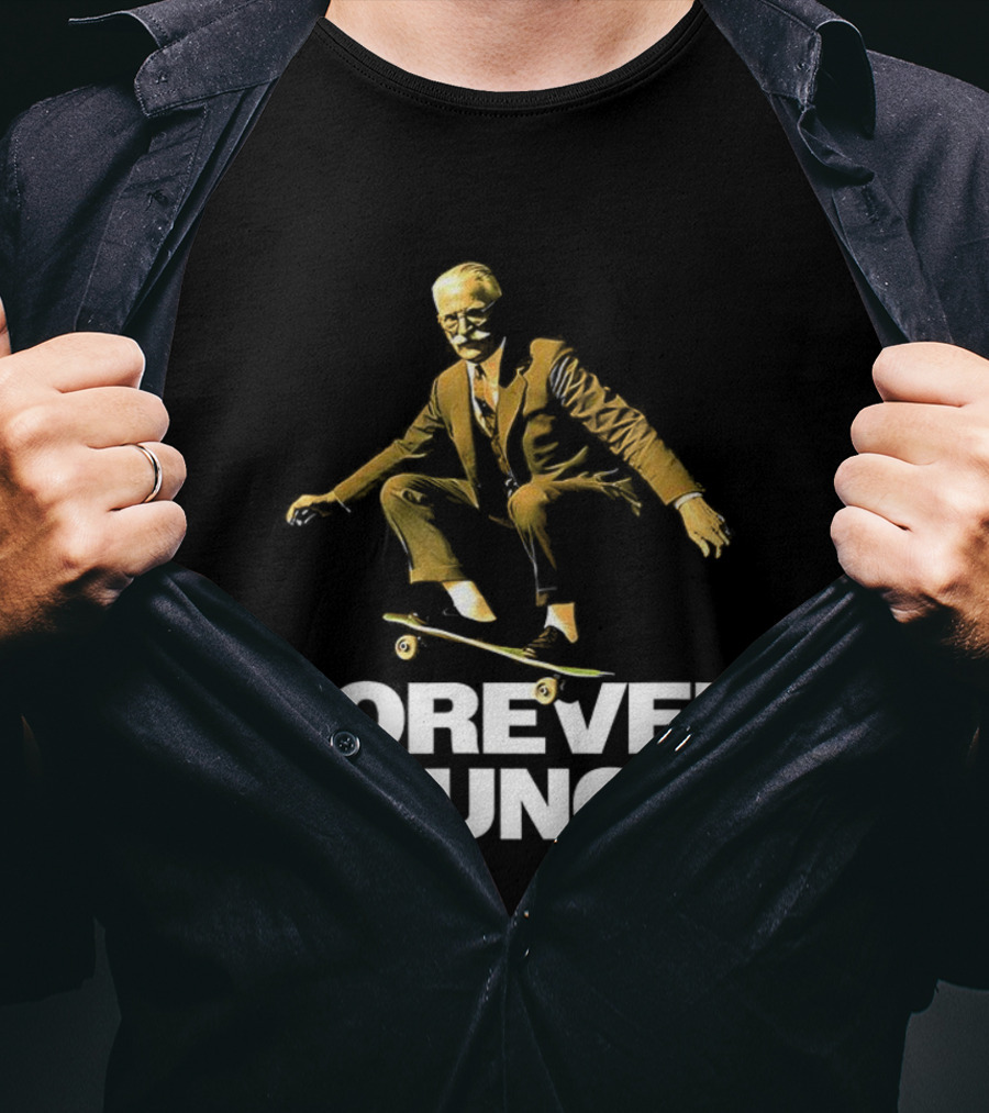 Forever Jung Skateboarding Carl Jung Psychoanalytic Theme T-Shirt