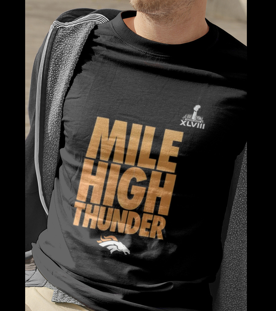 Denver Broncos Mile High Thunder Football Team Apparel T-Shirt