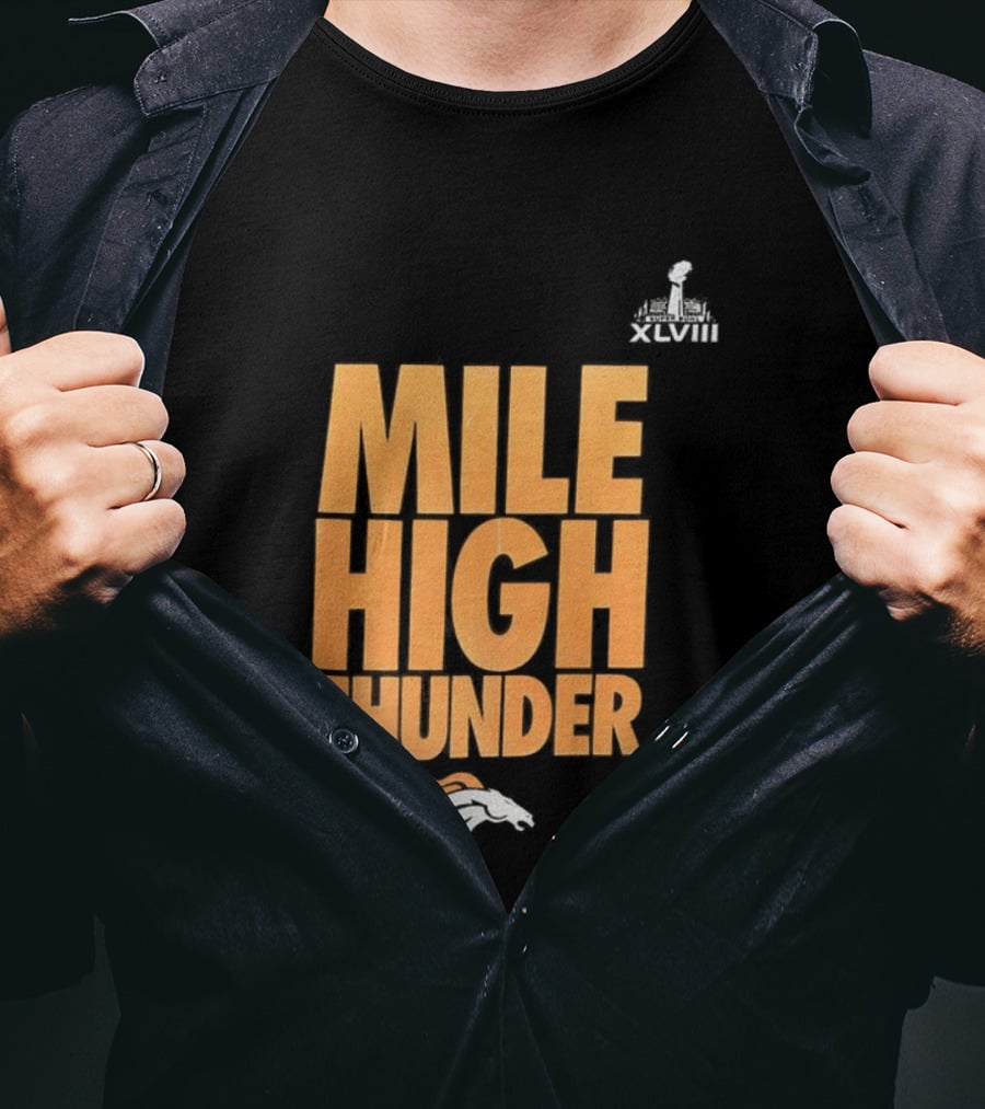 Denver Broncos Mile High Thunder Football Team Apparel T-Shirt