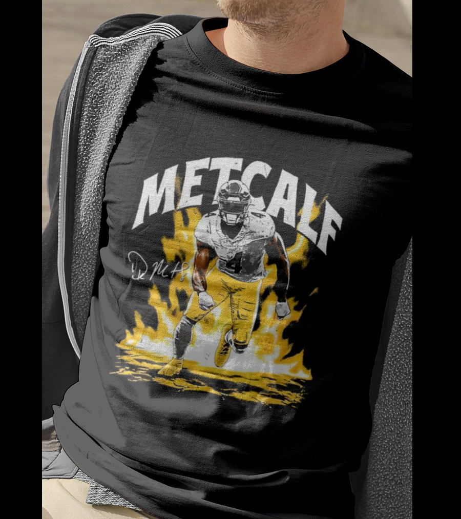 DK Metcalf Steelers Football Aura 04 Signature T-Shirt