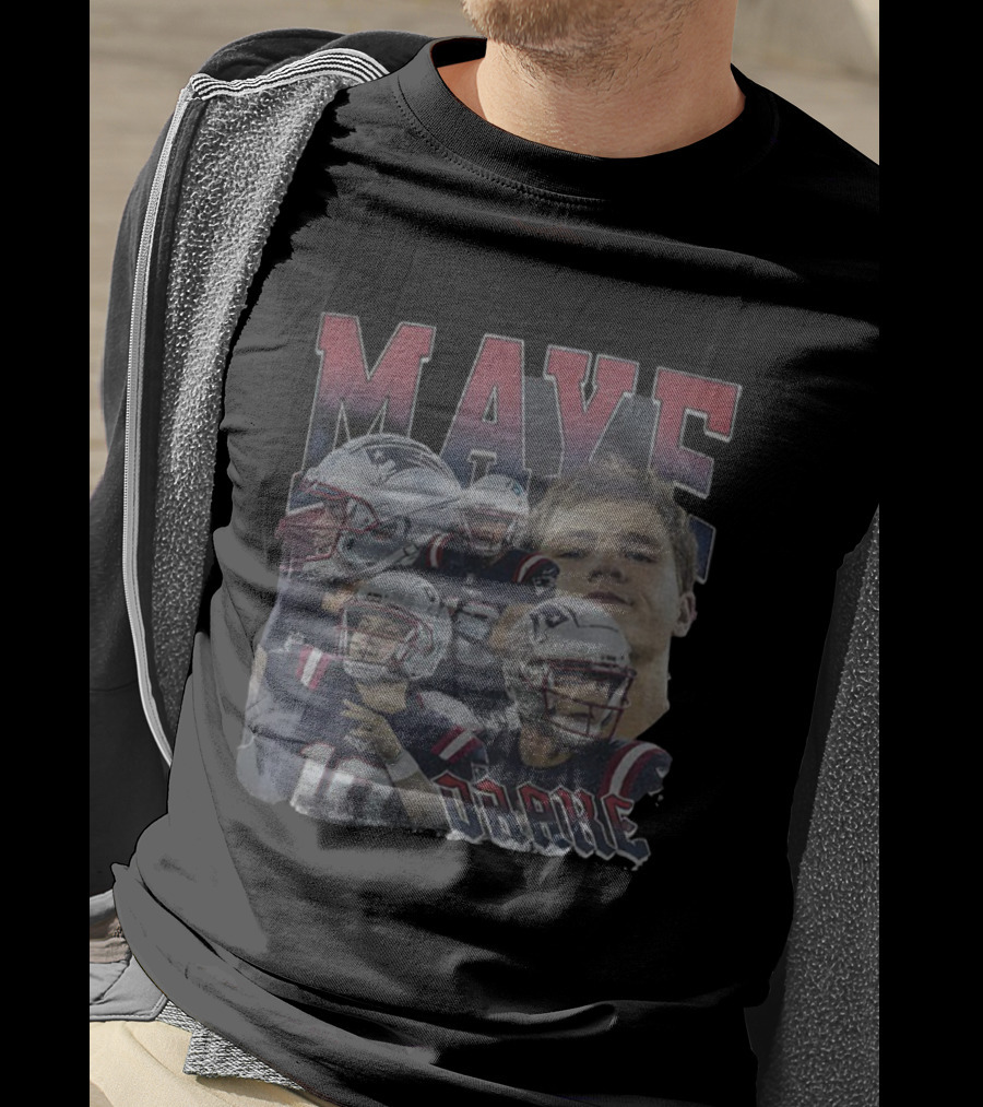Drake Maye New England Patriots NFL Football 2025 Players Collage T-Shirt