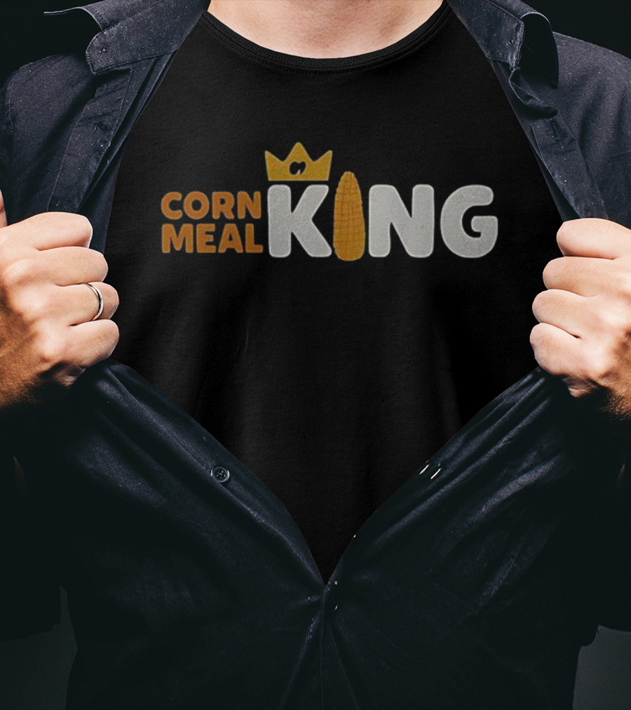 Corn Meal King Corn Icon Crown Logo G9 Text Graphic T-Shirt