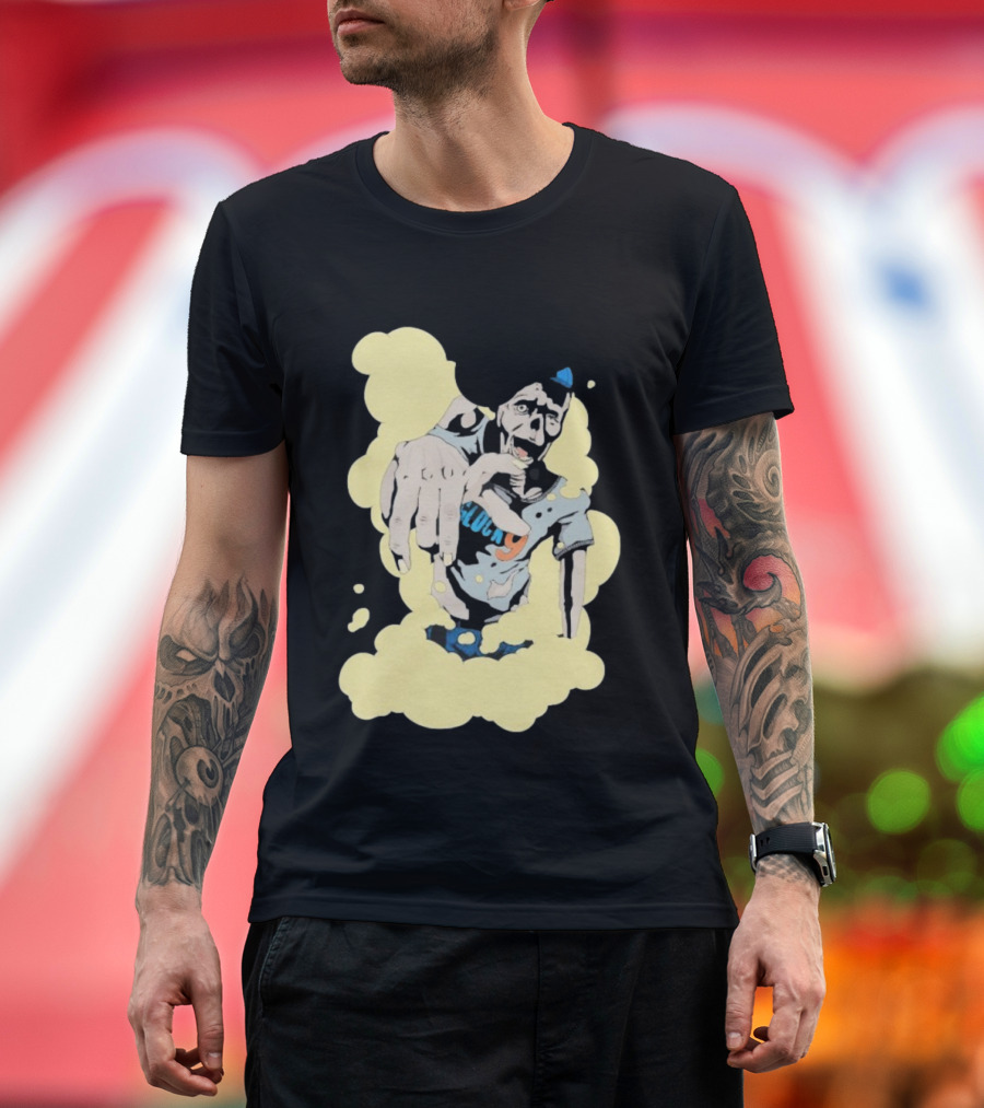 Zombie Apocalypse Glock9 Graphic Smashing Through Smoke T-Shirt