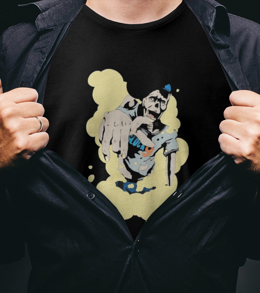 Zombie Apocalypse Glock9 Graphic Smashing Through Smoke T-Shirt