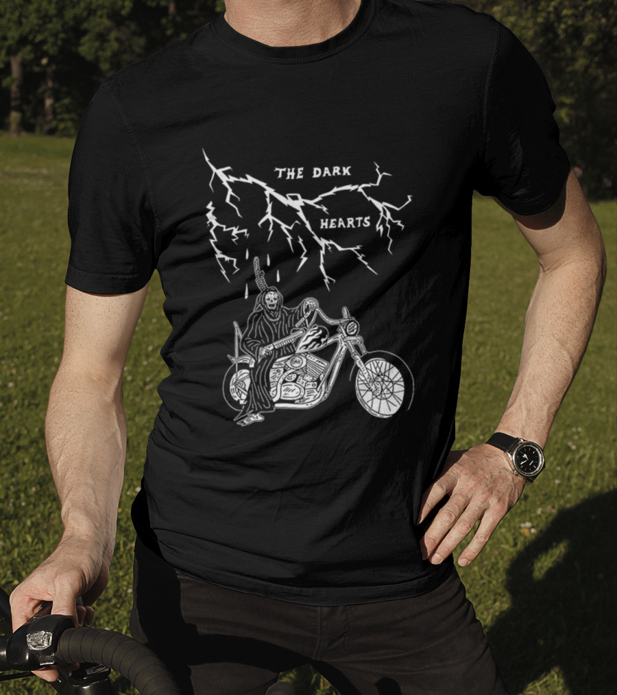 The Dark Hearts Motorcycle Lightning Death Rider T-Shirt