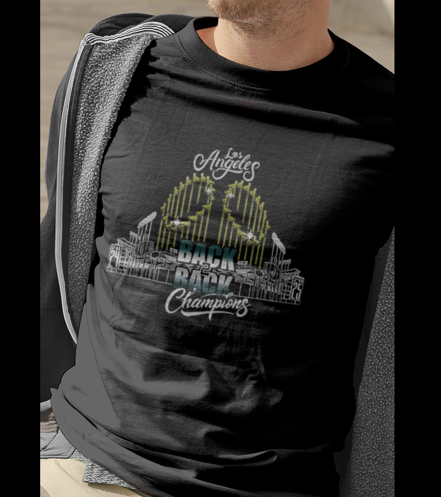 Los Angeles Dodgers Back 2 Back Champions 2025 Trophy T-Shirt