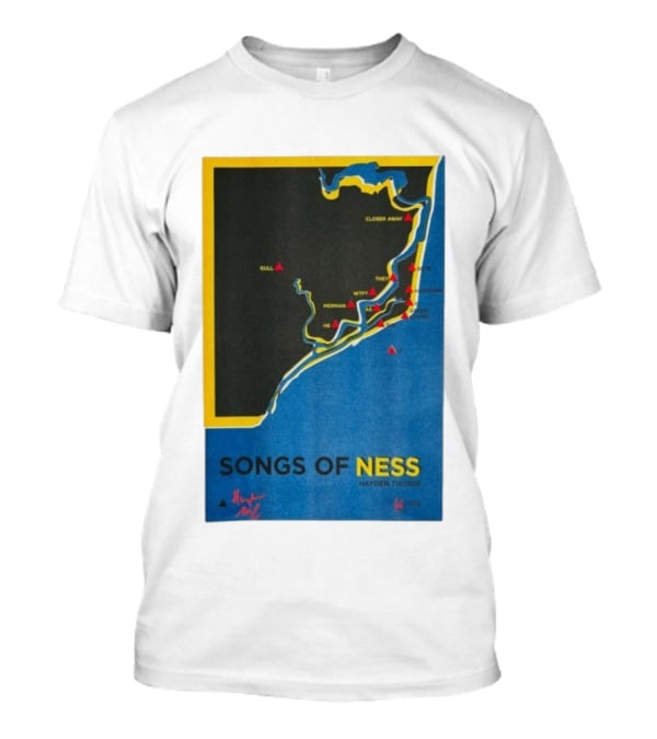 Hayden Thorpe Songs Of Ness Map Art A3 Ltd Edition 100 T-Shirt