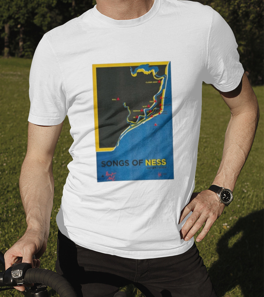 Hayden Thorpe Songs Of Ness Map Art A3 Ltd Edition 100 T-Shirt