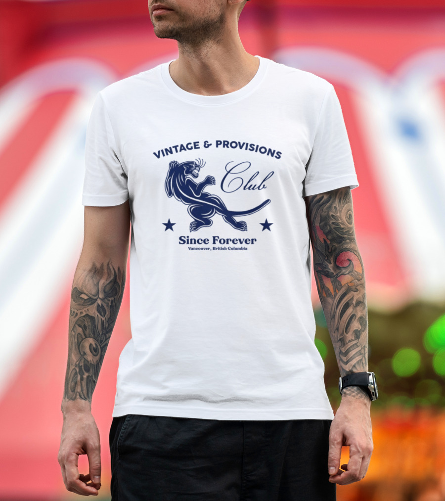 Vintage Provisions Club Since Forever Vancouver British Columbia Panther T-Shirt