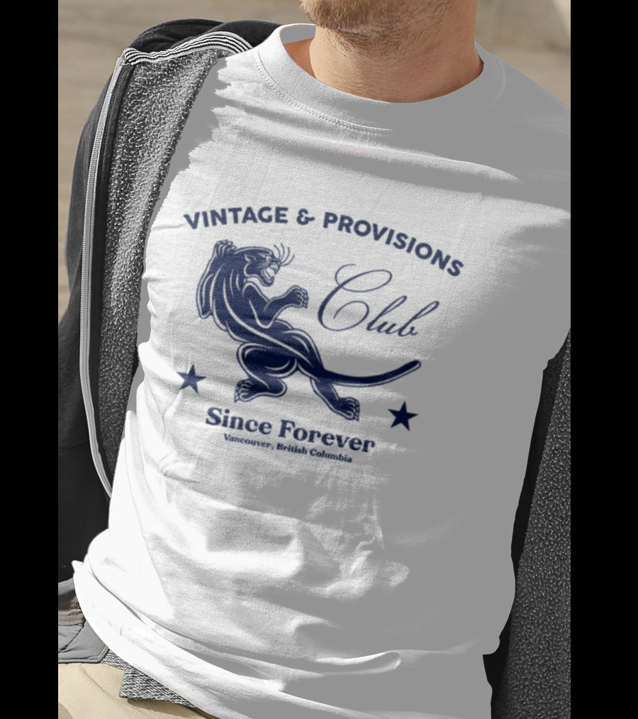 Vintage Provisions Club Since Forever Vancouver British Columbia Panther T-Shirt