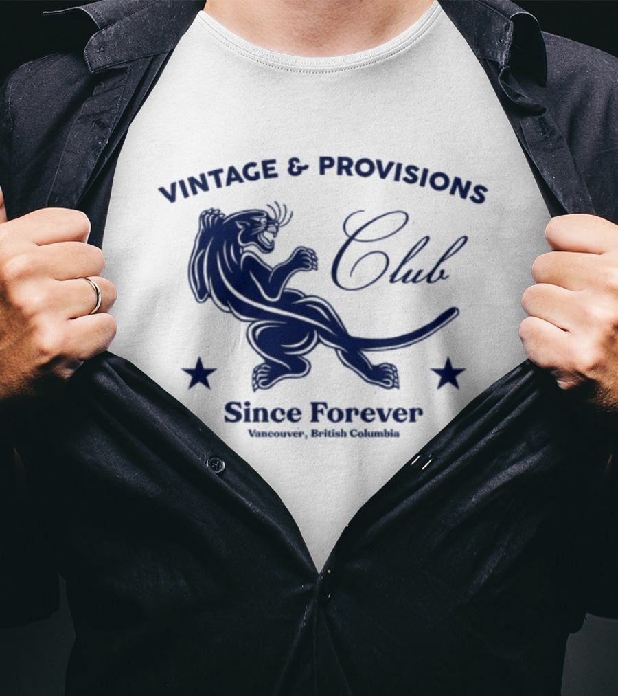 Vintage Provisions Club Since Forever Vancouver British Columbia Panther T-Shirt