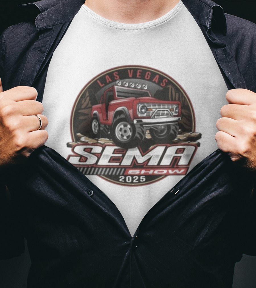 SEMA Show Las Vegas 2025 Bronco 4x4 Adventure Vehicle T-Shirt