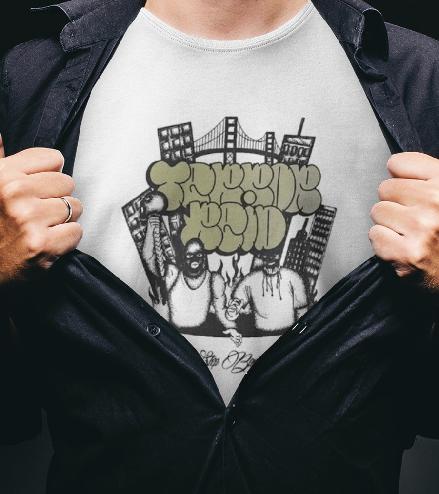 Terror Reid Step Back Graffiti Urban Street Art Bridge City Elements T-Shirt