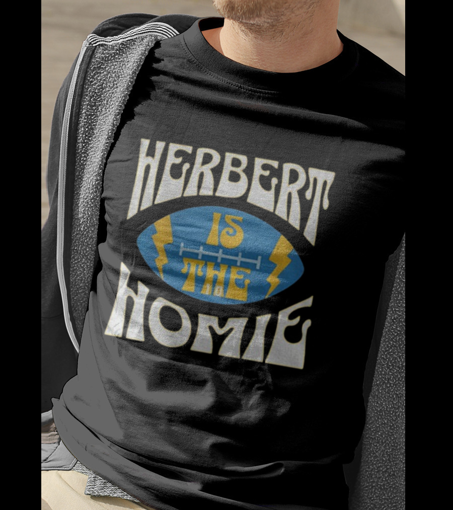 Herbert Is The Homie Los Angeles Chargers Football Justin Herbert Lightning Bolt T-Shirt