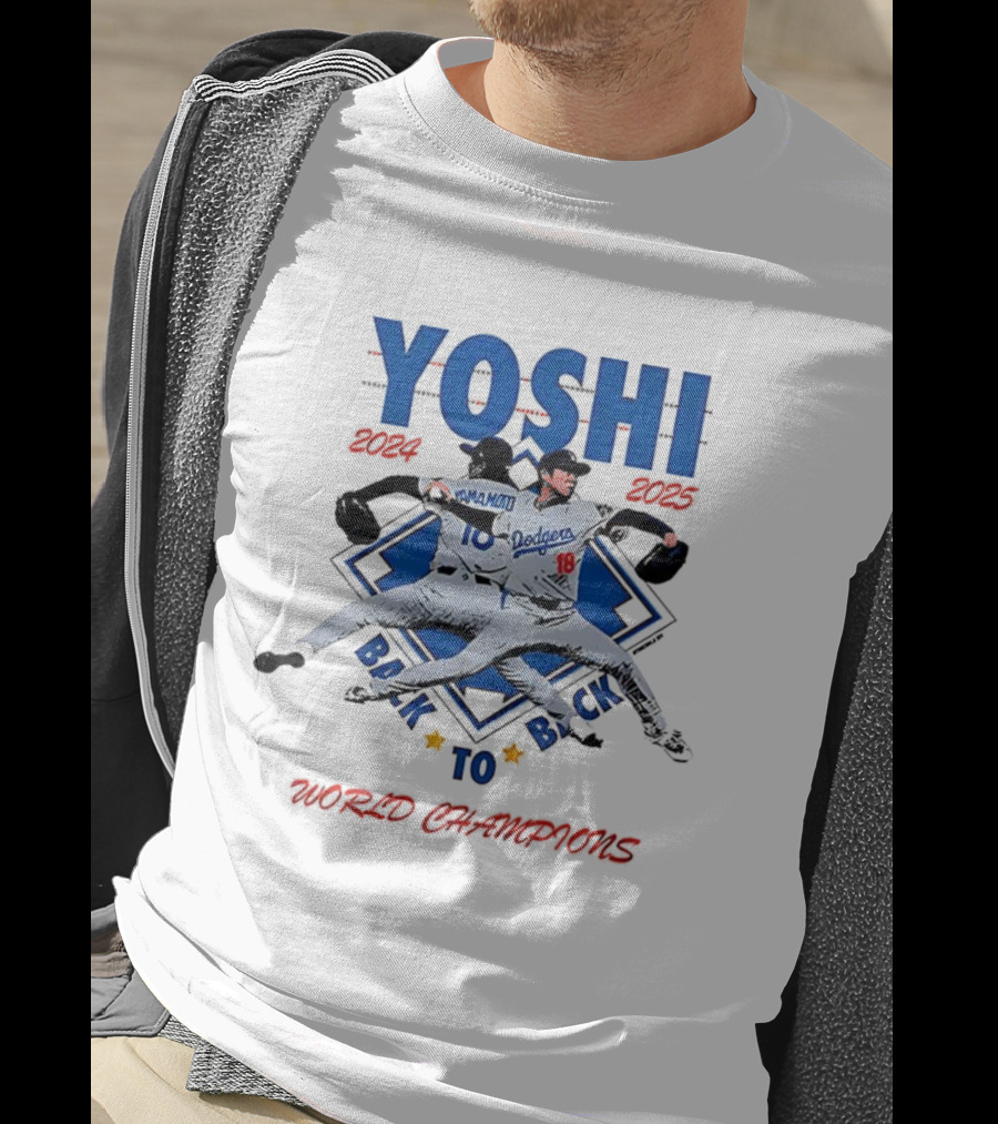 Yoshi Dodgers Back To Back World Champions 2024-2025 T-Shirt