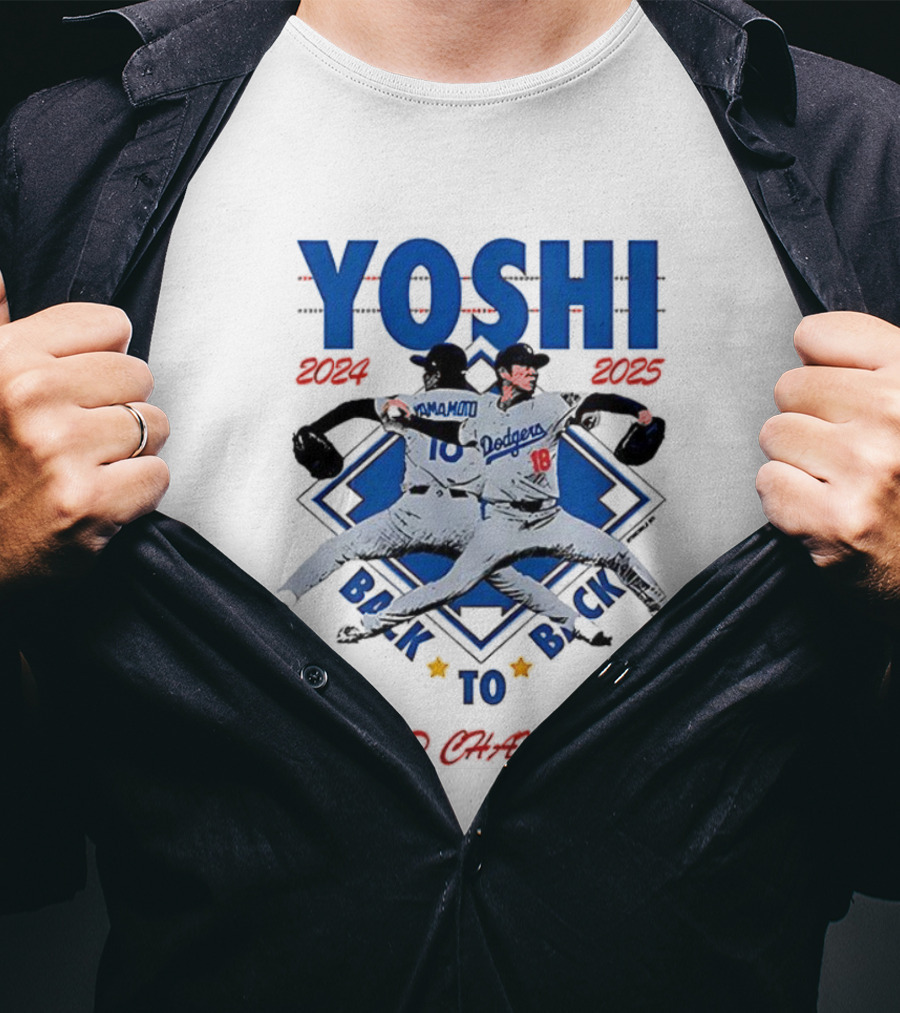 Yoshi Dodgers Back To Back World Champions 2024-2025 T-Shirt