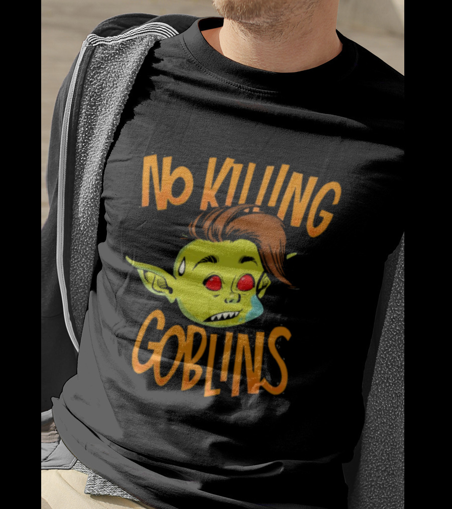 The Wandering Inn No Killing Goblins Denim Head Goblin Head Illustration T-Shirt