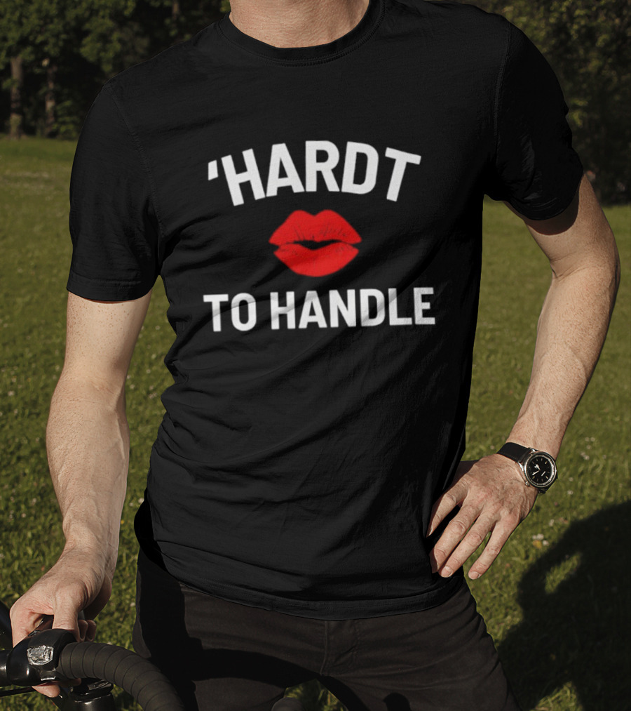 ‘Hardt To Handle Red Lips Graphic Statement T-Shirt