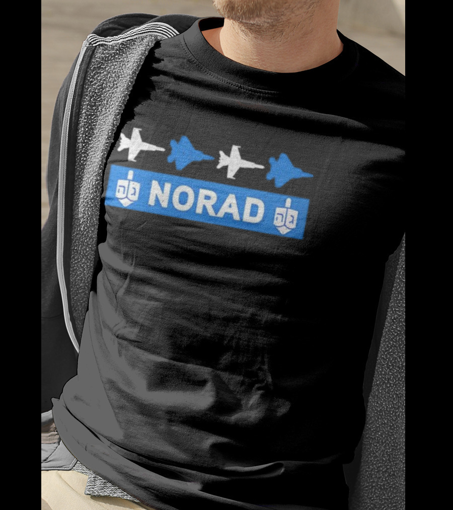 NORAD Hanukkah Jets And Dreidel Theme T-Shirt