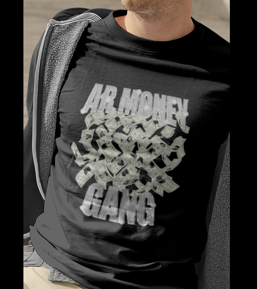 AR Money Gang Dollar Bills Bling 3D Effect T-Shirt