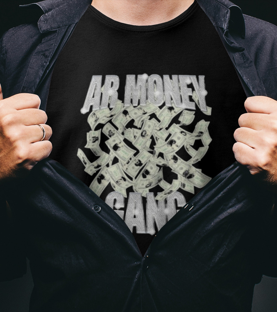 AR Money Gang Dollar Bills Bling 3D Effect T-Shirt