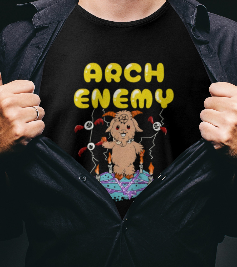 Arch Enemy Baphy Goat With Candles And Balloons T-Shirt