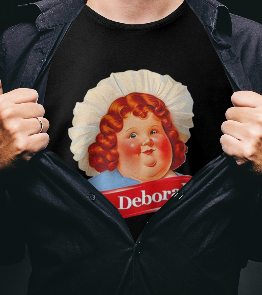 Big Deborah Nostalgic Character Icon With Red Hair And Chef Hat T-Shirt
