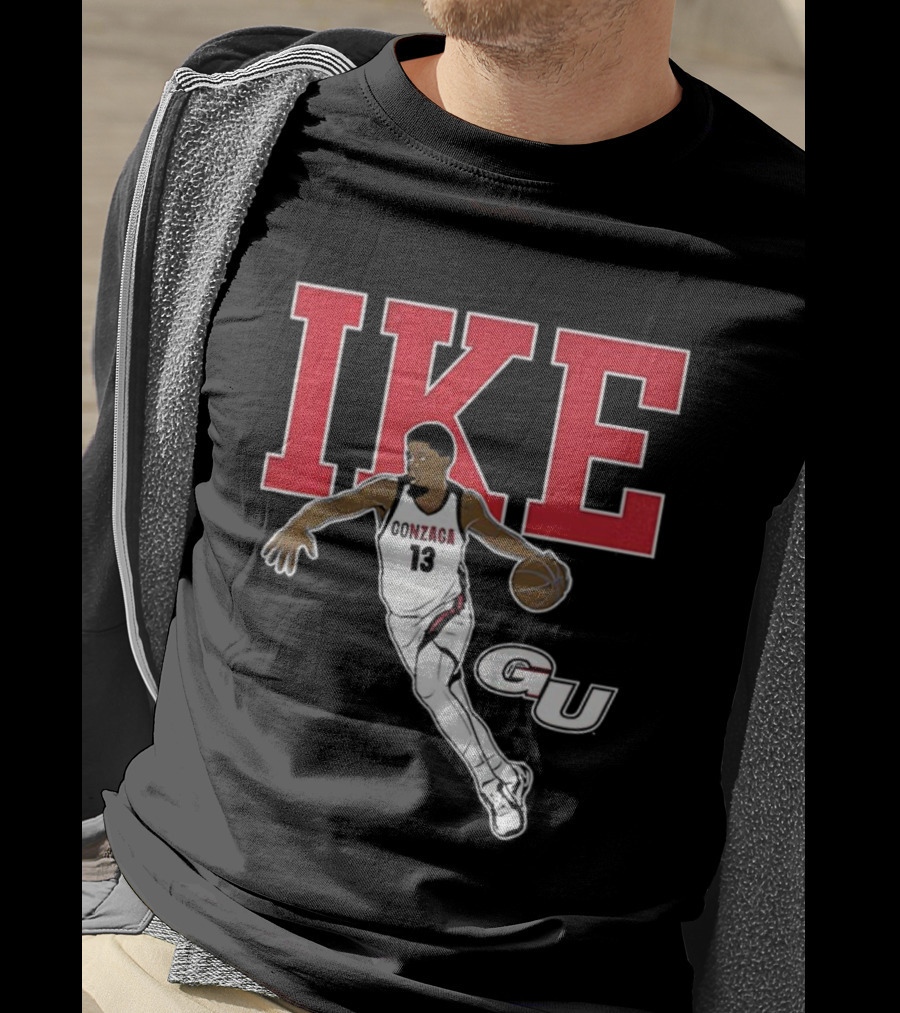 Graham Ike Gonzaga Bulldogs Basketball Player Pose Graphic T-Shirt