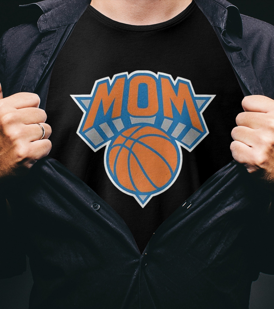 New York Knicks Basketball Mom Iconic Triangle Emblem T-Shirt