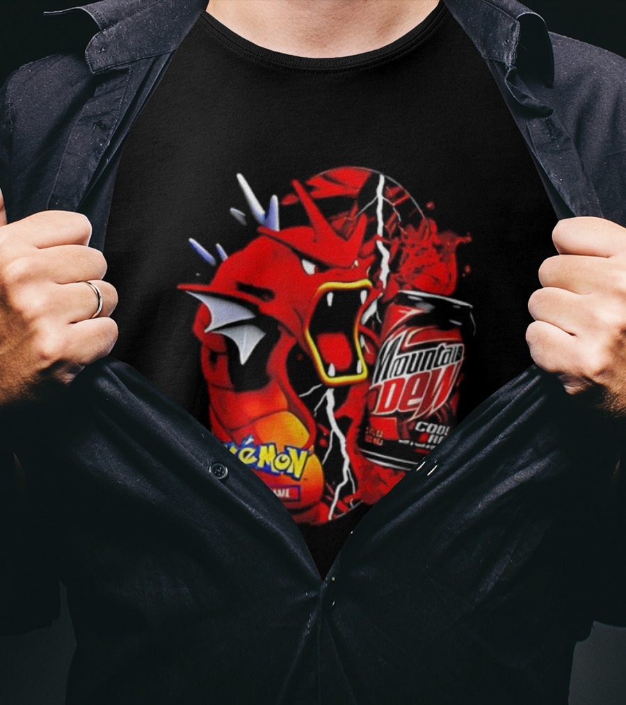 Pokémon Trading Card Game Gyarados Mountain Dew Collaboration T-Shirt