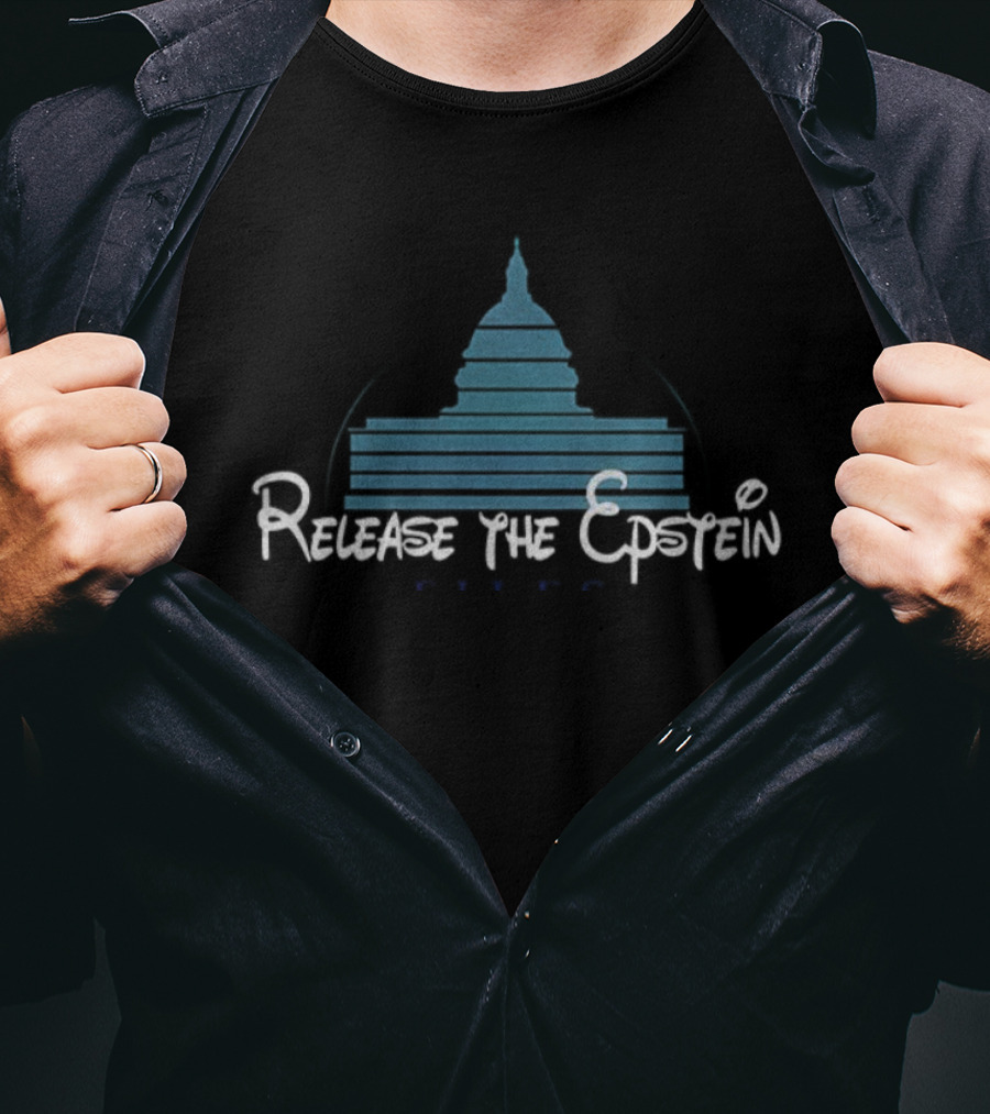 Release The Epstein Files Disney Castle Parody T-Shirt