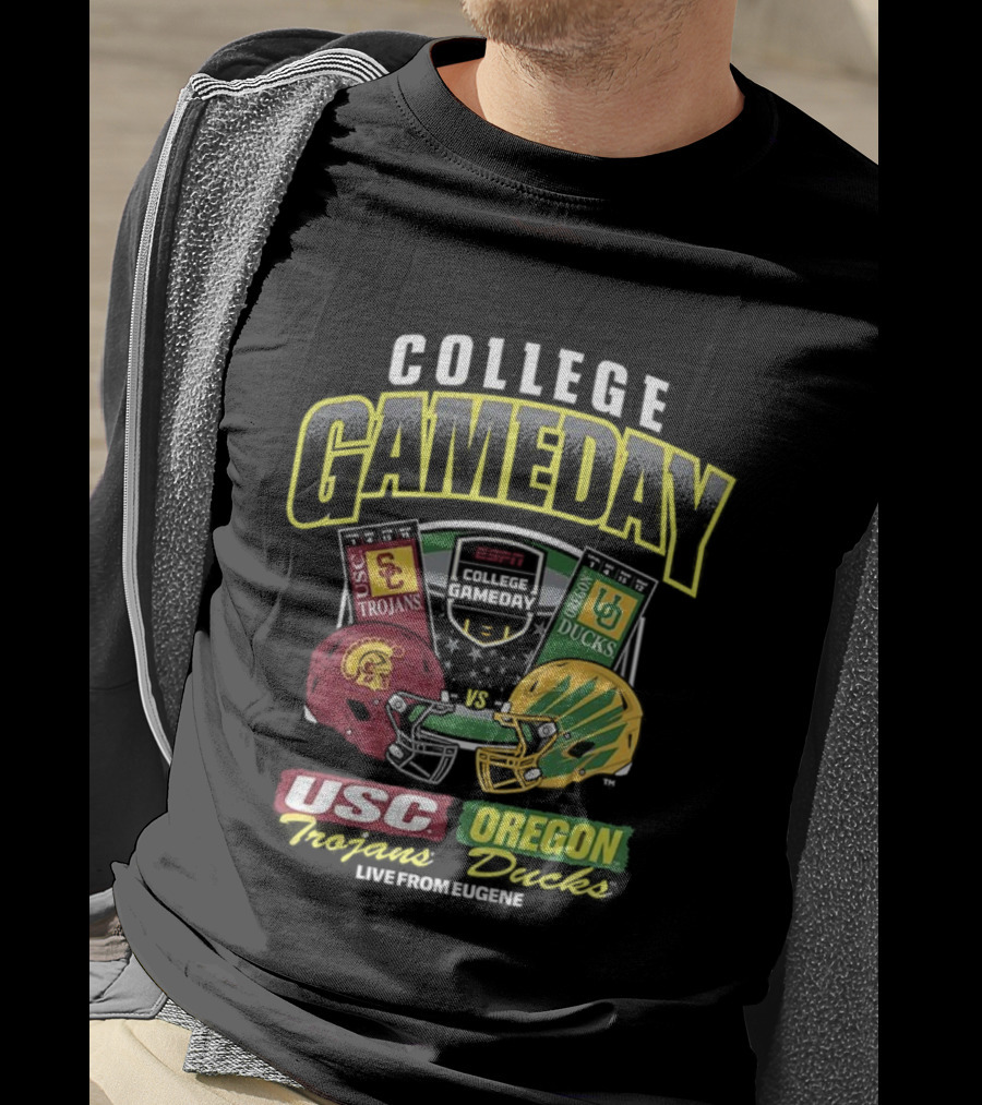 College GameDay 2025 USC Trojans Vs Oregon Ducks Live From Eugene T-Shirt