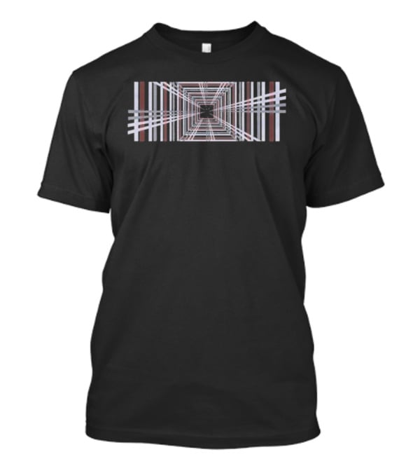 Tesla Model Plaid Distorted Checkered Symmetry T-Shirt