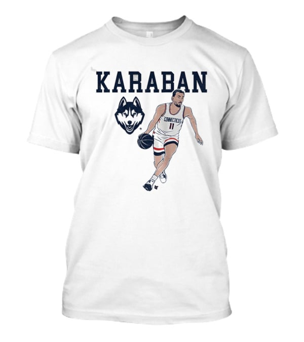 Karaban UConn Huskies Basketball Big East Conference Player Pose T-Shirt