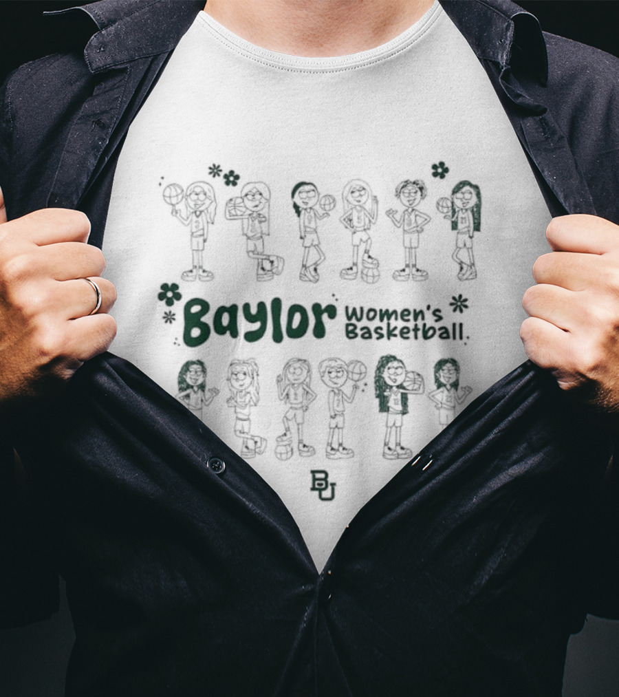 Baylor Women's Basketball BU Team Players Illustration T-Shirt