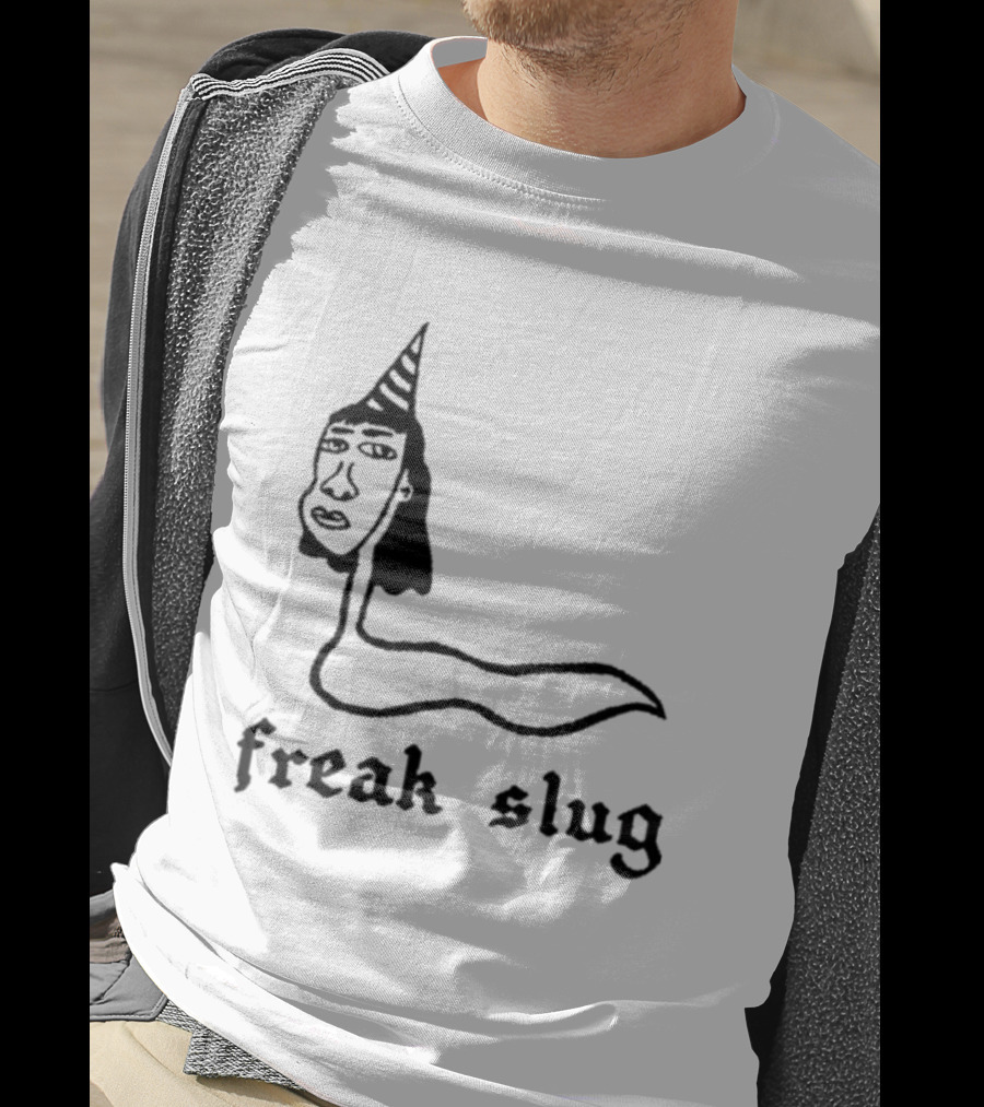 Freak Slug Party Slug Horned Head Illustration T-Shirt