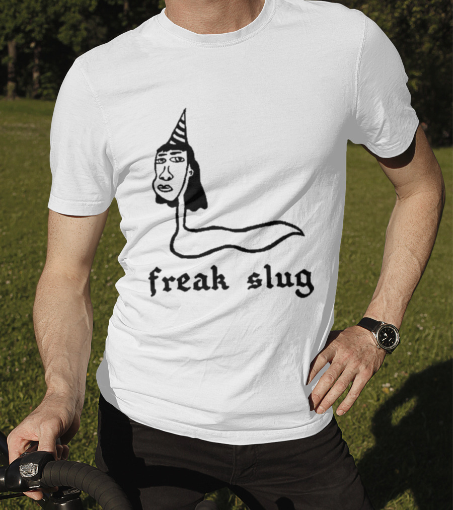 Freak Slug Party Slug Horned Head Illustration T-Shirt