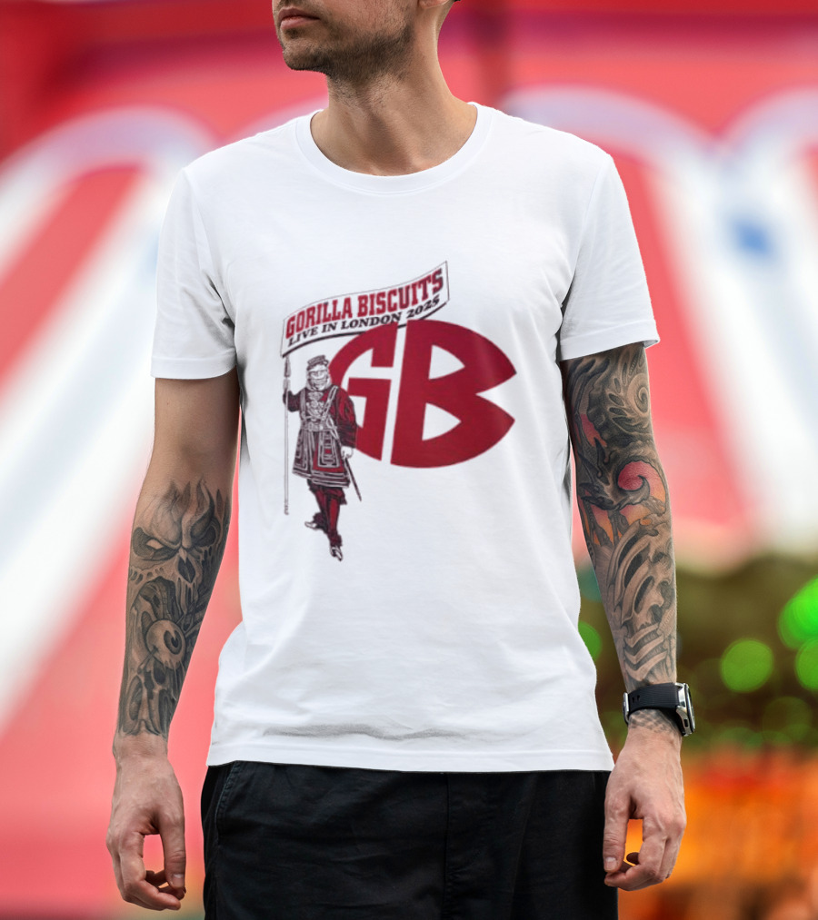 Gorilla Biscuits Live In London 2025 GB Red T-Shirt