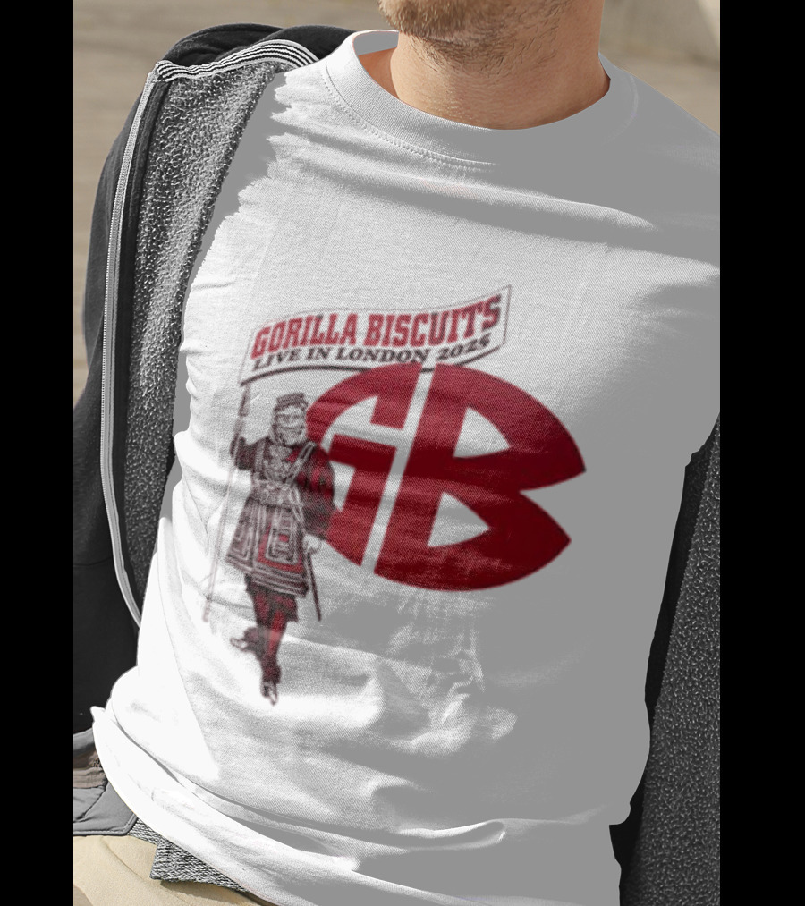 Gorilla Biscuits Live In London 2025 GB Red T-Shirt