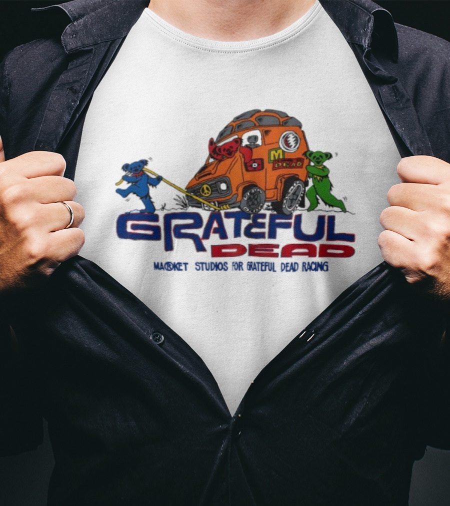Grateful Dead Market Studios Racing Bears Peace Van T-Shirt