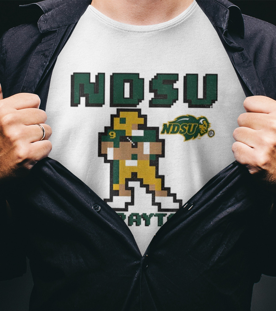 NDSU C. Payton 8Bit Football North Dakota State University T-Shirt