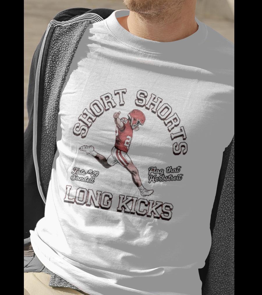 Short Shorts Tate #29 Sandell Flag That Herbstreit Long Kicks Football T-Shirt