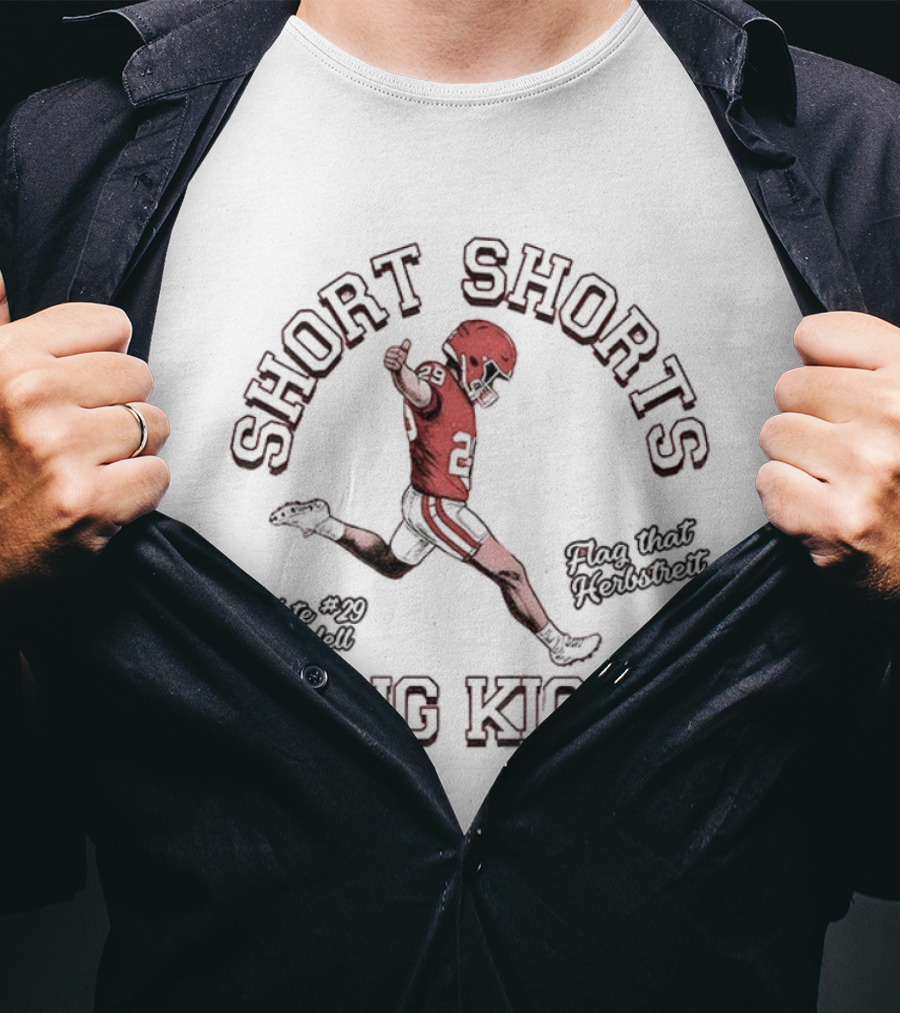 Short Shorts Tate #29 Sandell Flag That Herbstreit Long Kicks Football T-Shirt