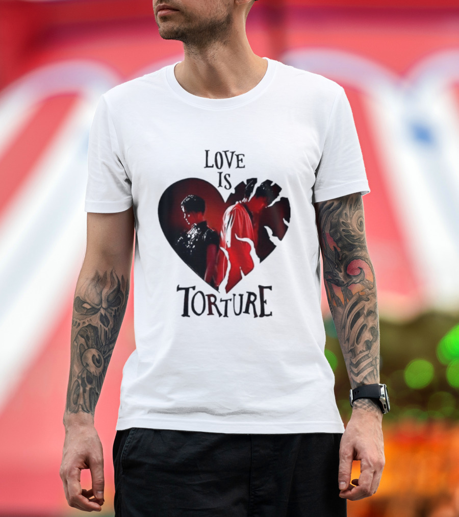 Wednesday Addams Tyler Galpin Love Is Torture Heart Design T-Shirt