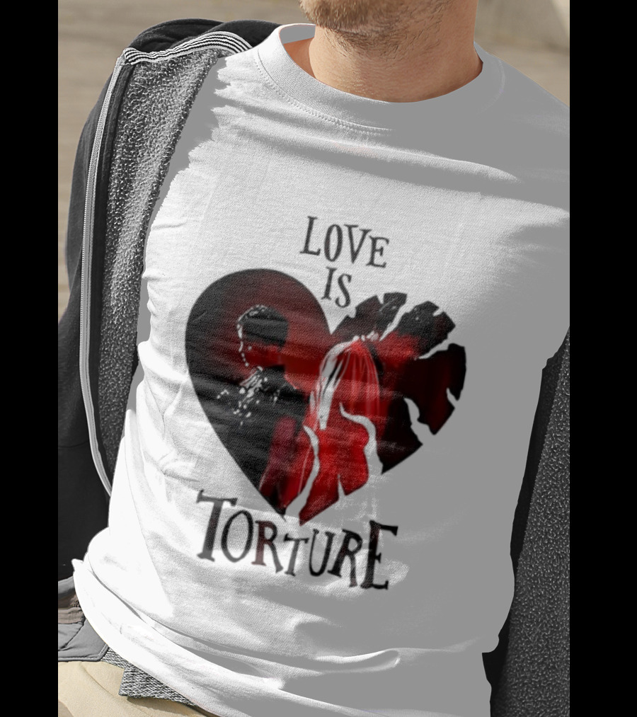 Wednesday Addams Tyler Galpin Love Is Torture Heart Design T-Shirt