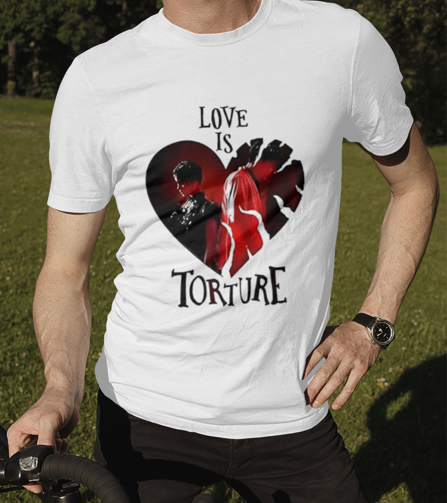Wednesday Addams Tyler Galpin Love Is Torture Heart Design T-Shirt