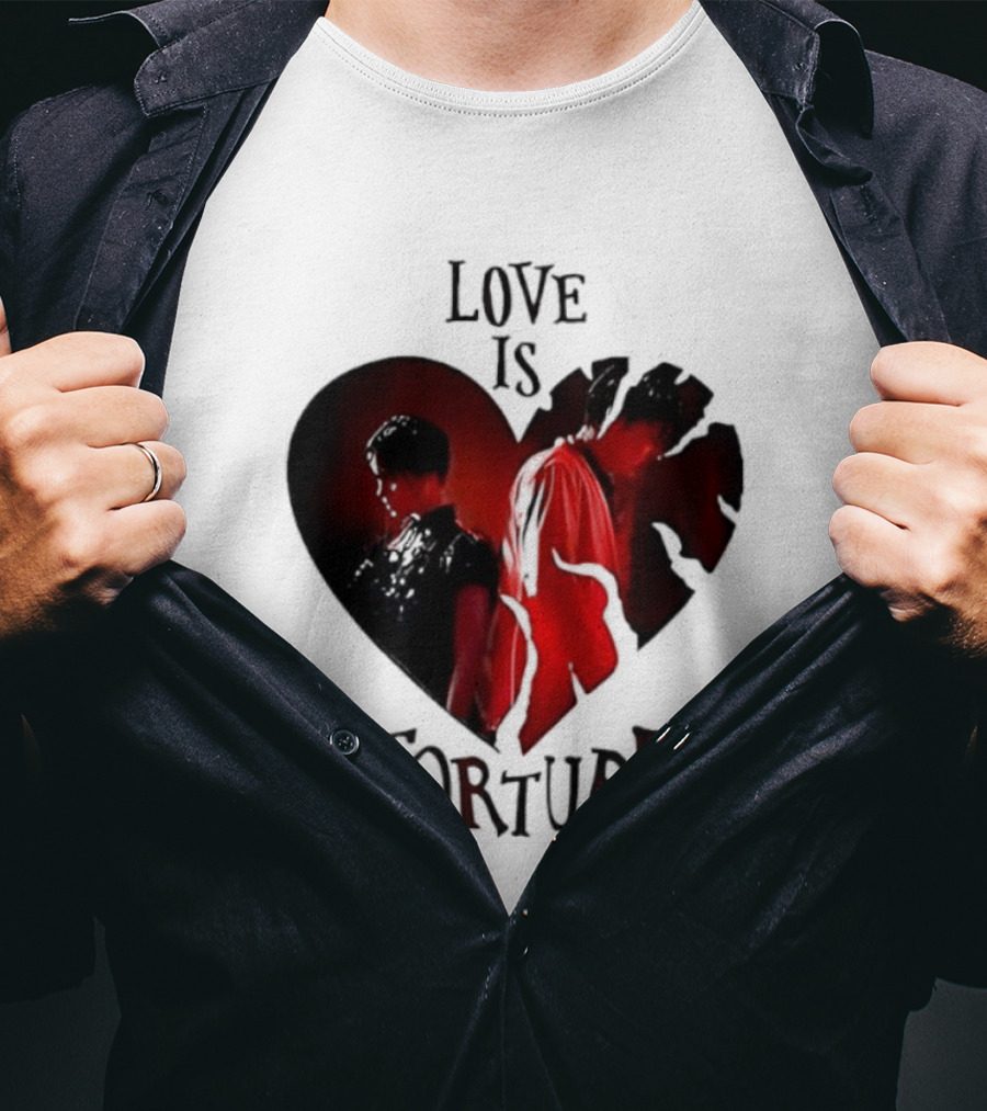 Wednesday Addams Tyler Galpin Love Is Torture Heart Design T-Shirt